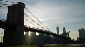 Il Brooklyn Bridge al tramonto