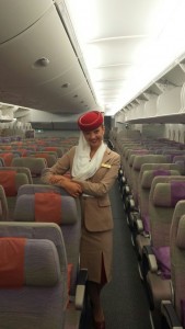 Marianna a bordo di un aereo